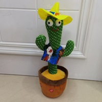 OEM Vente en gros Cactus électrique dansant doux Ours jouet enregistrement électronique peluche Saxophone jouant jouet pour garçons