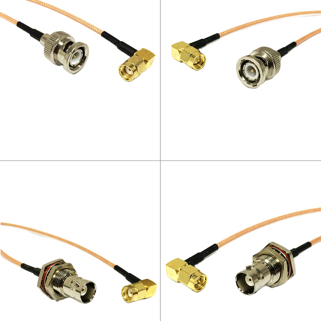 RP Plug to BNC Male/ Female Bulkhead Pigtail Cable Adapter 15cm/30cm/50cm