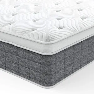 Hàn Quốc Nệm Cao Màu Xám Visco Gel Memory Foam Hình Thức Hỗ Trợ 9 Zone Pocket Mùa Xuân