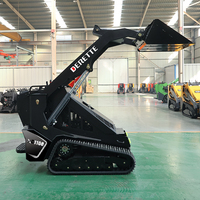 Mini-chargeuse sur pneus diesel Derette V1000 avec moteur Kubota 25 CV et accessoire de chargeuse sur pneus