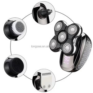 5-trong-1 quay Dao cạo điện 4D có thể sạc lại tông đơ dao cạo điện cho ướt & khô hói đầu Máy cạo râu Flex lưỡi cho một đóng cạo - Product Image 1