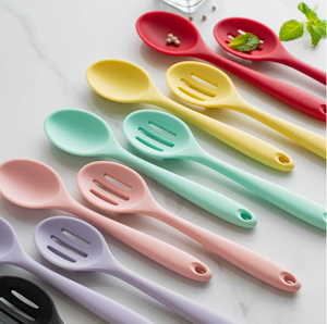 Accessoires <span class=keywords><strong>de</strong></span> cuisine roses colorés <span class=keywords><strong>Table</strong></span> <span class=keywords><strong>de</strong></span> <span class=keywords><strong>cuisson</strong></span> Cuillères en silicone <span class=keywords><strong>de</strong></span> service comestibles <span class=keywords><strong>de</strong></span> qualité alimentaire Scoop et ensemble <span class=keywords><strong>de</strong></span> cuillères à fente - Product Image 2
