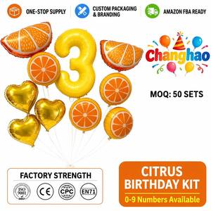 Lot de ballons chiffres jaunes mats 40'' pour anniversaire et pique-nique, décorations réutilisables en aluminium, fournisseur OEM disponible - Product Image 1