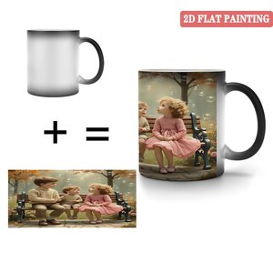 Frosted Black <b>Ceramic</b> <b>Mug</b> 11oz Heat Color Changing Cup Festival Holiday Souvenir - Product Image 4
