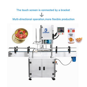 60 Blikjes/Min Snack Food Pet Pot Inblikken Gemakkelijk Open Deksel Sluitmachine Voor Plastic Blikjes - Product Image 2