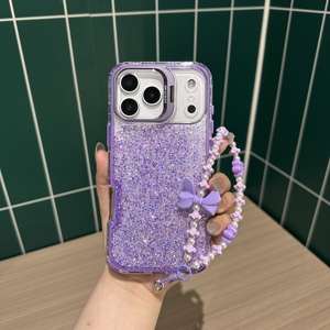 Funda Protectora para Teléfono MOTO G17 Power, con Brillantina Epoxi, Soporte para Cámara, Cadena de Perlas, TPU+PC, Resistente <span class=keywords><strong>a</strong></span> Impactos, <span class=keywords><strong>Precio</strong></span> Directo de Fábrica - Product Image 3