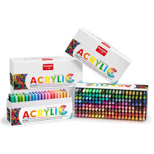 168 Renkli Boyama Çizim Akrilik Jel Kalem Seti, 1.0mm Uçlu, Büyük Kapasiteli, Mavi Kırmızı Yeşil Mürekkepli, Hediye Kutulu - Product Image 1