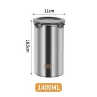 Boîte de conservation hermétique en acier inoxydable 304 de qualité alimentaire, récipient à café, boîte à lunch, pot de conservation des aliments avec couvercle