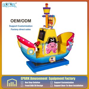 Arcade interactive en fibre de verre durable Kiddie Ride sur le thème des pirates pour les parcs d'attractions anglophones - Product Image 4