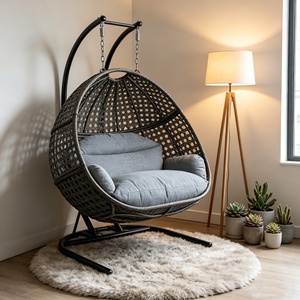 Vente chaude usine : Balançoire suspendue personnalisée en forme de nid d'oiseau, mobilier d'extérieur moderne et démontable pour jardin, balcon, cour - Product Image 2