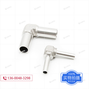 Codo soldado de acero inoxidable 316L grado BA, ángulo recto extendido para tuberías de gas de alta pureza - Product Image 1