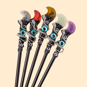 Commercio all'ingrosso di cristallo naturale pentagonale stella scettro di luna creativo diavolo occhio del diavolo di oggetti di scena e ornamenti - Product Image 1