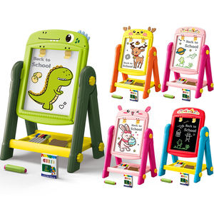 Pizarra de Doble Cara con Letras, Números, Símbolos Matemáticos y Animales de Dibujos Animados, Regalo para Niños - Product Image 1