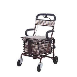 Lightweight <b>Foldable</b> Hand <b>Trolley</b> With 4 PU Wheels For Elderly Shopping Use Steel Pipe Construction - Product Image 3