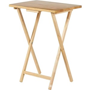 Home wooden folding <b>table</b>, <b>portable</b> high-legged sofa dining <b>table</b>, outdoor <b>picnic</b> wooden stall storage <b>table</b> - Product Image 5