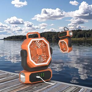 2025 New Design Portable Multifunctional Camping <b>Fan</b> LED Light 20000mah <b>Large</b> Capacity for USB/Electric/Battery Car Outdoor Use - Product Image 3