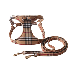 New Trends Fashion Plaid Bowtie Dog <b>Harness</b> Leash Manufacture Luxury Adjustable Step in No Pull Padded <b>Pet</b> Dog <b>Harness</b> - Product Image 3