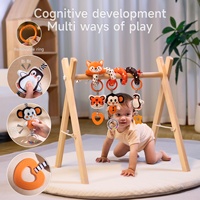 Tumama enfants spirale poussette jouets 0 6 mois activité sensorielle noir blanc renard en peluche suspendus bébé siège de voiture jouets pour nouveau-né