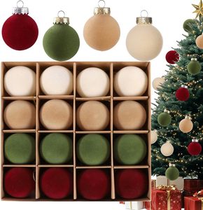 Flocked Xmas <b>Tree</b> Ball <b>Ornaments</b> 8CM Velvet Christmas <b>Ornaments</b> Flocked Christmas <b>Tree</b> Ball Christmas Velvet Balls <b>Tree</b> <b>Ornament</b> - Product Image 3