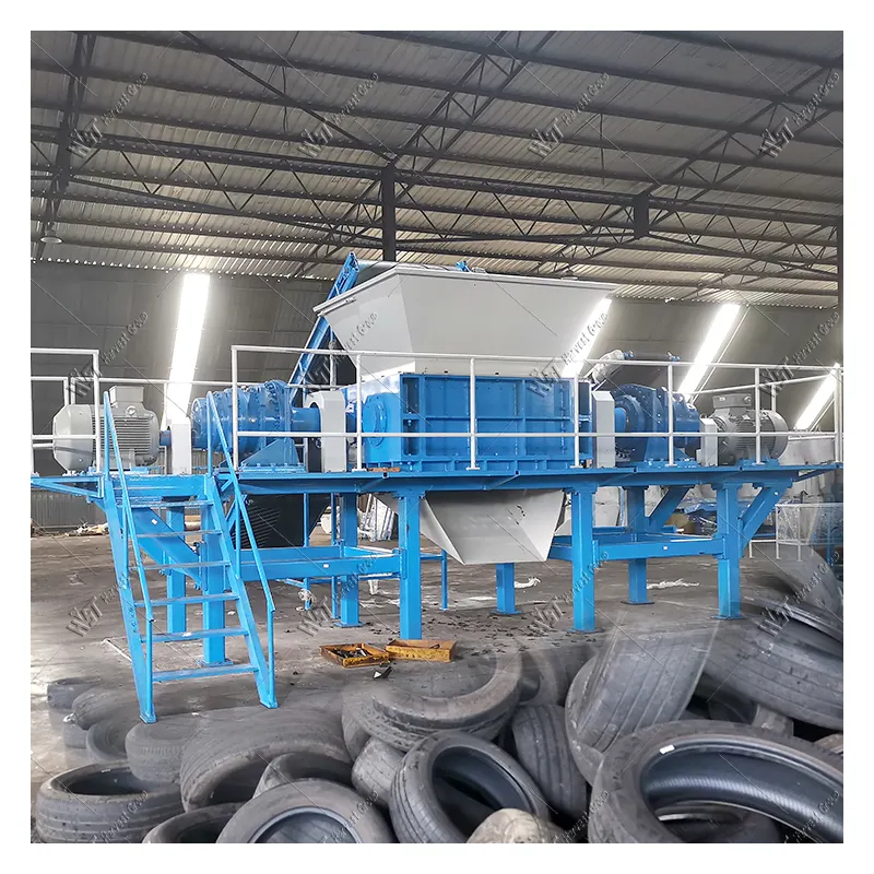 Sản lượng cao Tự động lốp tái chế Shredder máy để chất thải lốp tái chế máy để làm cho cao su bột giá