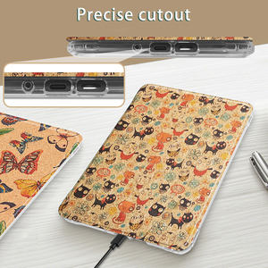 Étui pour <span class=keywords><strong>Kindle</strong></span> en liège écologique et durable pour <span class=keywords><strong>Kindle</strong></span> Paperwhite 12e et 11e génération, housse de protection avec dos transparent et sangle de maintien - Product Image 4