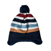 Wholesale Winter Kid Boys Girls Knitted Pompom Hat Toddler Babys Earflap Warm Beanie Custom Cute Knit Pattern Outdoor Ski Hat