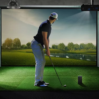 Proyector de simulador de golf comercial de alta calidad con sensor infrarrojo Juego de simulador de golf comercial de tiro corto
