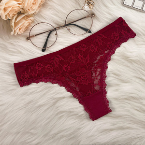 Strings <span class=keywords><strong>sexy</strong></span> en dentelle florale pour femmes, culottes G-string douces et respirantes, sous-vêtements sans couture pour femmes, vente en gros - Product Image 5