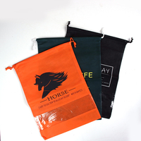Sac à cordon personnalisé avec logo imprimé, sac de sport en polyester pas cher, sac à dos de sport non tissé avec cordon de serrage