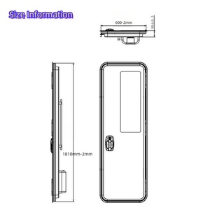 Accesorios para Autocaravanas, <span class=keywords><strong>Puerta</strong></span> de Entrada para Autocaravana Estilo Europeo de 600x1810mm 4R90mm con Persiana y <span class=keywords><strong>Mosquitera</strong></span> - Product Image 6