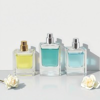 Vente en gros emballage en verre bouteille de parfum atomiseur de parfum de 50ml bouteille d'huile essentielle boîte cosmétique flacons de pulvérisation de parfum