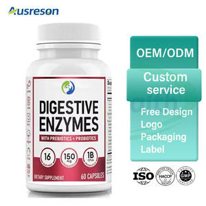 Cápsulas de Enzimas Digestivas y Probióticos Veganas Orgánicas de Marca Propia, Suplementos Herbales para la Salud Intestinal, Cápsulas de Enzimas Digestivas - Product Image 2