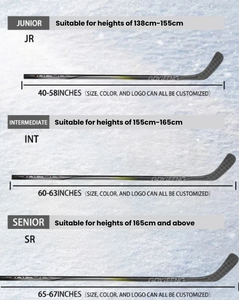 Bâton de <span class=keywords><strong>hockey</strong></span> <span class=keywords><strong>sur</strong></span> <span class=keywords><strong>glace</strong></span> AOLAN AL-SF001 OEM/ODM 100% fibre de carbone pour adultes, droitier/gaucher, poids 480g, logo et couleur personnalisés - Product Image 4