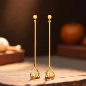 Pendientes de Moda, Acero Inoxidable 316L, Baño de Oro PVD, Sostenibles y Resistentes - Product Image 3