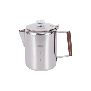 Cafetière Classique en Acier Inoxydable avec Bouton en Verre pour Cuisinière, Idéale pour le Café Expresso, 1L, Écologique et Durable, en Métal pour les Passionnés - Product Image 1