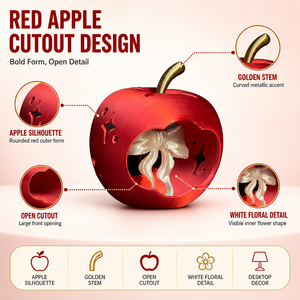 Adorno de Escritorio con Forma de Manzana Brillante Impreso en 3D, Decoración de Frutas con Luz LED, Regalo Navideño, Luz Nocturna para Habitación Infantil, Juguete Antiestrés - Product Image 2