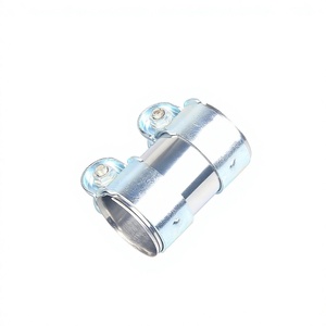 For <b>Car</b> Exhaust Muffler Motorcycle Universal Fit Metric Size Stainless Steel Pipe <b>Clamp</b> 50x95mm - Product Image 4