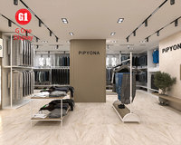Vitrine de vêtements pour hommes sur mesure, présentoir de magasin de vêtements, accessoires de présentation, armoire de présentation de vêtements, idée de conception de magasin de vêtements de détail