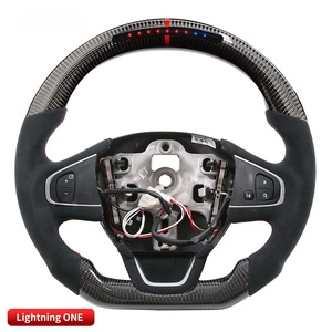 Volante Deportivo de Fibra de Carbono Real con Control LED, Popular en el Mercado, para <span class=keywords><strong>Renault</strong></span> Megane 4, Koleos 2, Clio 4, <span class=keywords><strong>Kadjar</strong></span> - Product Image 4