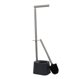 <span class=keywords><strong>Porte</strong></span>-papier de salle de bain brossé sur pied support en métal avec étagère <span class=keywords><strong>porte</strong></span>-papier hygiénique avec <span class=keywords><strong>porte</strong></span>-<span class=keywords><strong>brosse</strong></span> de toilette BTH021 - Product Image 1