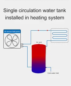 Tek bobin ısıtma tampon tankı 100L - 2000L ısı pompası SU ISITICI su depolama tankı toptan tüm ısı sistemleri için uygun