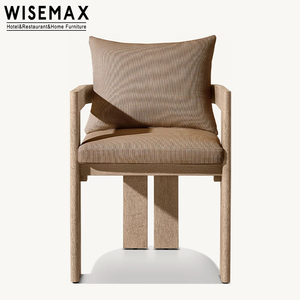 WISEMAX FURNITURE Mobili <span class=keywords><strong>da</strong></span> Esterno di Alta Qualità, Tavolo <span class=keywords><strong>e</strong></span> Sedie <span class=keywords><strong>da</strong></span> Pranzo in Legno di Teak, Poltrona Impermeabile per Ristoranti - Product Image 6