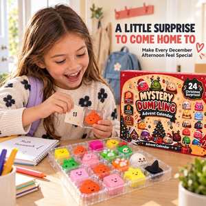 Holiday Party Favor Christmas Advent Calendar Dumpling Squishy Blind <b>Box</b> Guest Souvenir Squeeze <b>Fidget</b> Mini Gift <b>Set</b> - Product Image 2