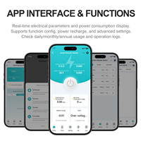 Disjoncteur intelligent WiFi 63A avec écran LCD couleur, compteur d'énergie et interrupteur prépayé pour Tuya Smart Life Alexa