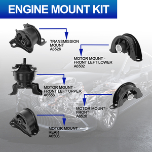 Kit de 5 Soportes de Motor para Honda Civic 1.6L 1996-2000 A6520 A6502 A6556 A6506 A6526 50842-<span class=keywords><strong>SR3</strong></span>-<span class=keywords><strong>030</strong></span> 50810-<span class=keywords><strong>SR3</strong></span>-983 <span class=keywords><strong>50841</strong></span>-<span class=keywords><strong>SR3</strong></span>-983 - Product Image 1