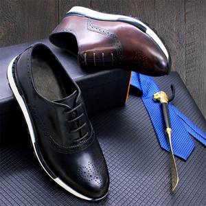 Zapatos Oxford de Vestir de Cuero Genuino de Alta Calidad, Hechos a Mano, Elegantes y Formales con Cordones para Bodas y Negocios para Hombre - Product Image 3