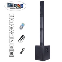 Sistema de Altavoces PA Profesional de Audio de 800 W y 8 Pulgadas, Caja de Sonido Portátil para Karaoke, BT TWS, con Micrófono FM, Bocina Parlante