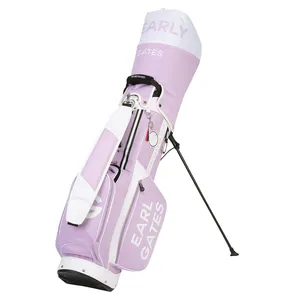 OEM 사용자 정의 아름다운 핑크 PU 가죽 골프 가방 여자 스탠드 골프 가방
