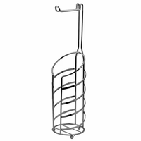 BX Porte-papier hygiénique Stand Distributeur de rouleaux de papier de soie avec étagère pour rangement de salle de bain