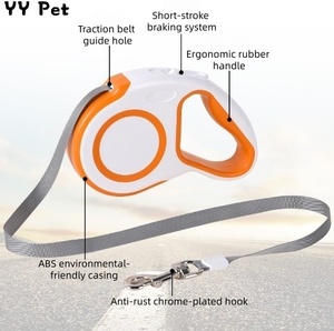 Correa Retráctil Automática para Mascotas, de Nailon Sólido, Simple, Impermeable, para Perros y Gatos Pequeños/Medianos/Grandes, Ajustable - Product Image 5